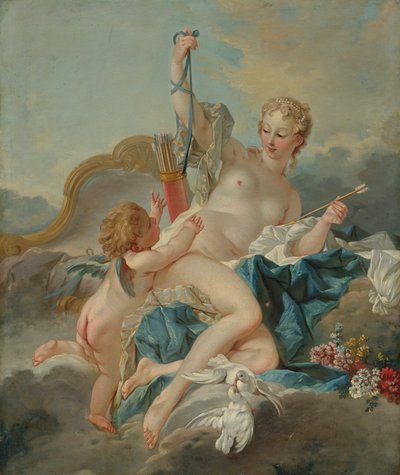 Venus entwaffnet Amor von François Boucher